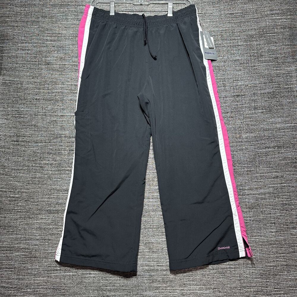 Reebok Pants Women's L Black Pink Jogger Athletic Vintage SEARS Y2K Relaxed 2006